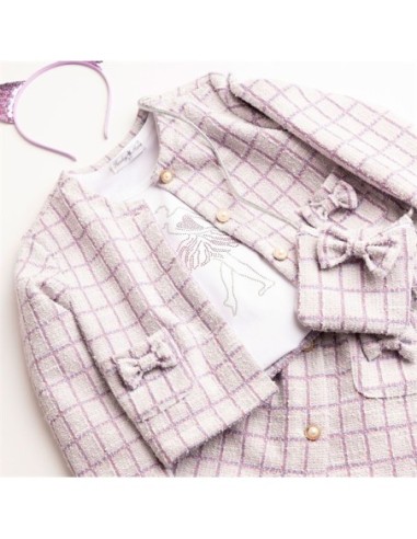 Set of 5 pieces cardigan+blouse+skirt+ba