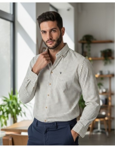 CAMISA MANGA LARGA CUADROS